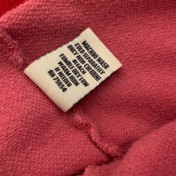 VTG Abercrombie Fitch Women's Gym Booty Shorts Pink White Trim Turn Sz Large - Picture 16 of 16